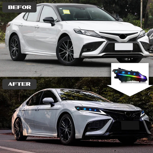 Car Light For 2018-2023 Toyota 8th Camry RGB Headlight DRL Dynamic Lamps Sequential Turn Signal