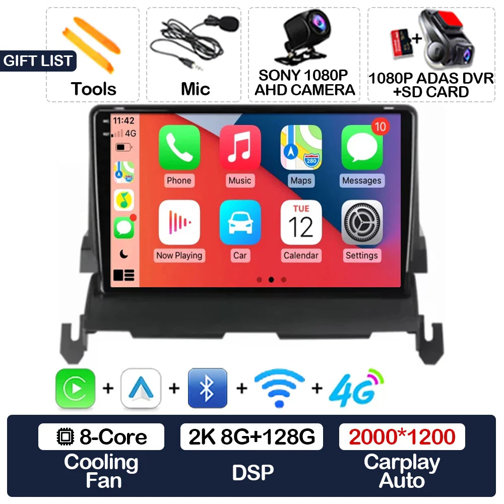 Android 15 Car Radio For Dodge Journey 2009 - 2012 Multimedia Stereo Video Player Qualcomm Head Unit 2DIN 4G LTE 5G WIFI QLED BT