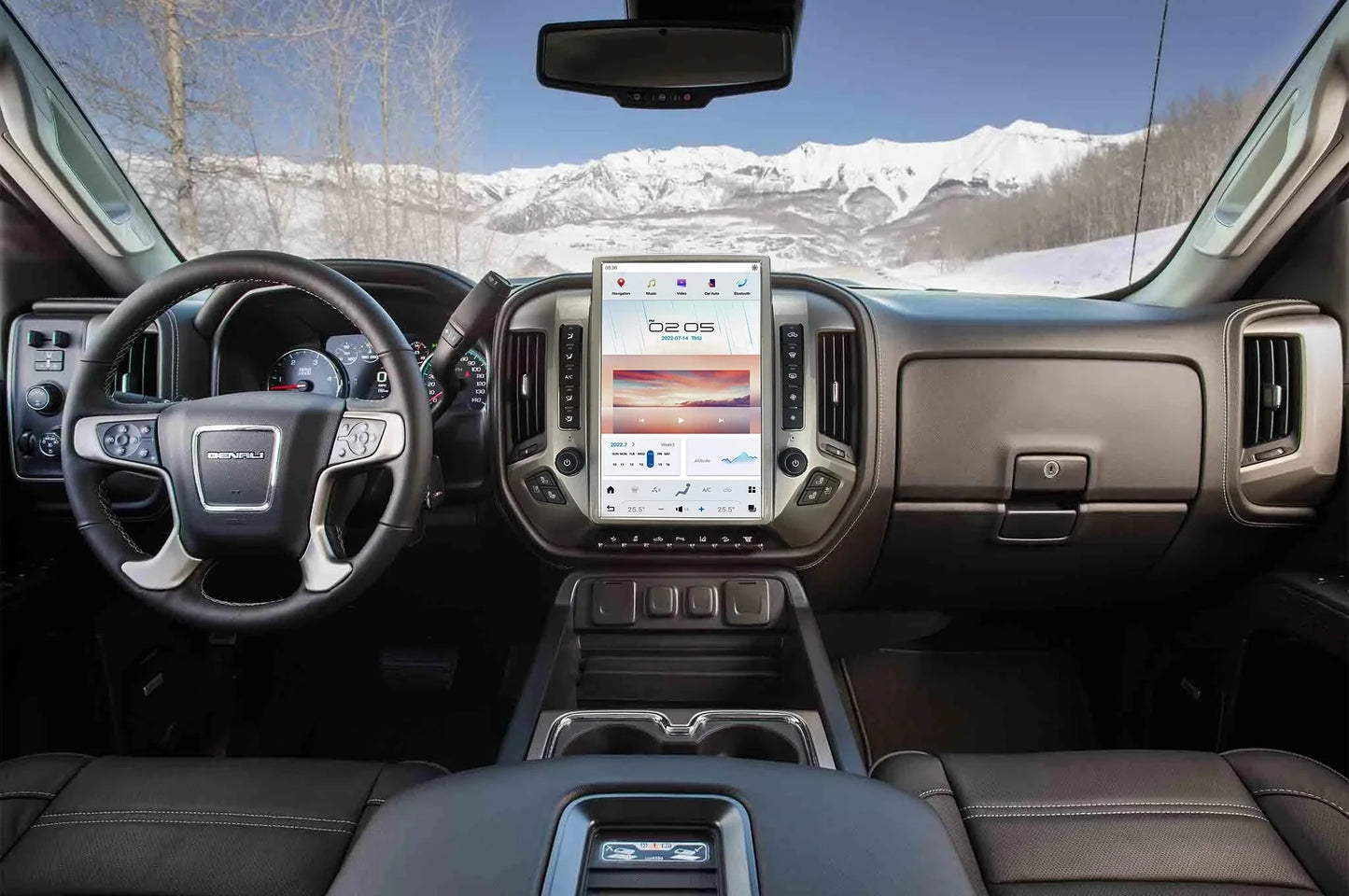 For Chevrolet Silverado 2013-2019 GMC SIERRA 2014-2020 audio 2 din android receiver tesla style auto multimedia DVD play GPS