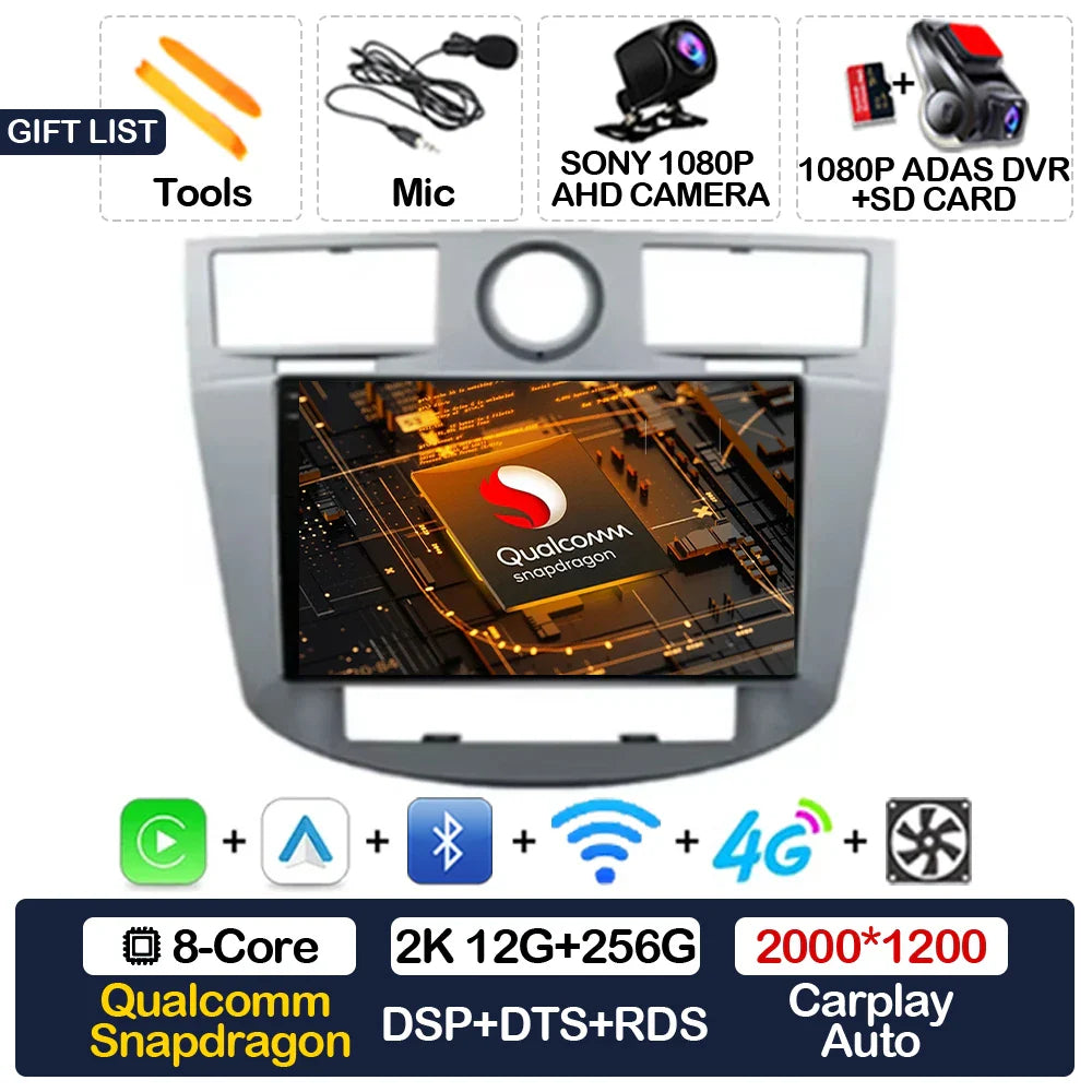 Android 15 Car Radio For Chrysler Sebring 3 JS Cirrus 2007 - 2010 GPS NAVI Multimedia Stereo Video Player 4G LTE 5G WIFI QLED BT