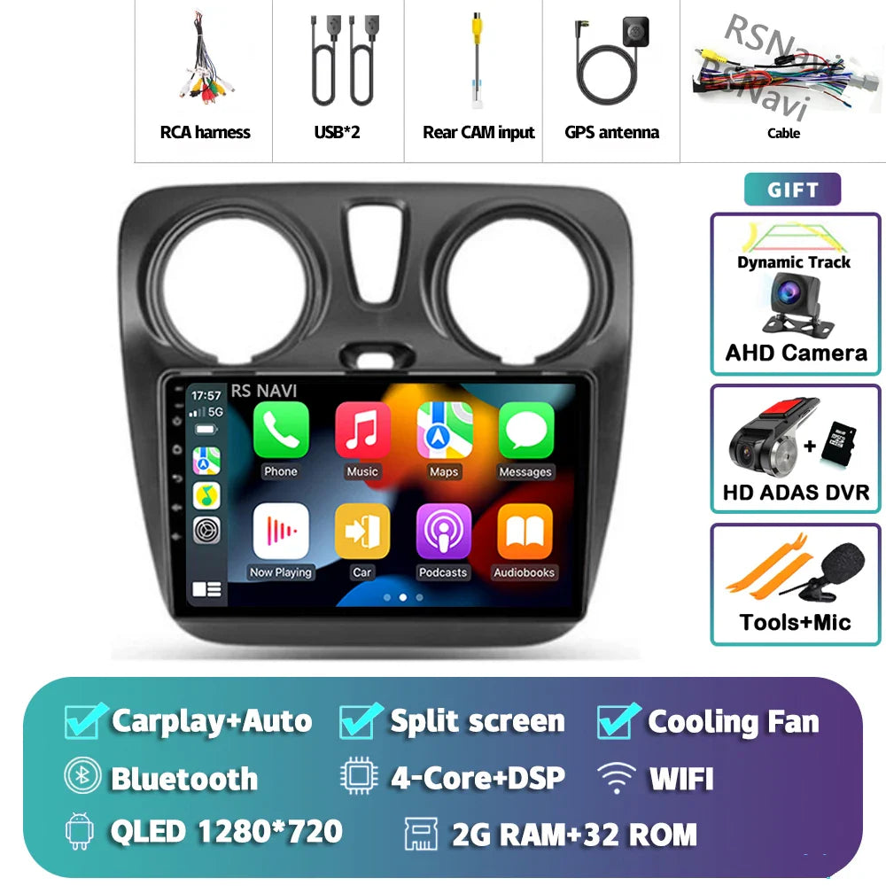 Android 14 Car Radio For Renault Lodgy Dacia Dokker 2012 2013 - 2021 Autoradio Auto Carplay WIFI+4G Multimedia DSP Stereo Player