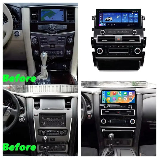 For Nissan Patrol Y62 Amanda For Infiniti QX80 QX56 2010~2022 Android 13 Car Radio Multimedia Player GPS Navi Carplay Head Unit