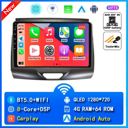 Android 15 Car Radio Stereo QLED Screen For Ford Ranger 2015 2016 2017 2018 2019 2020 GPS Multimedia Carplay Autoradio Head unit