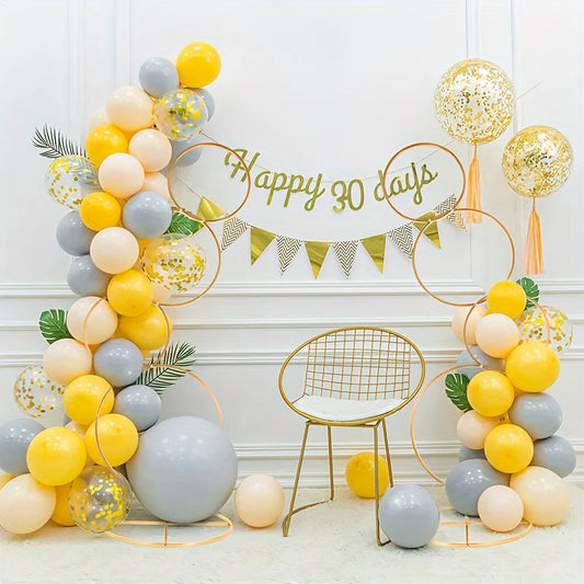 2Pcs 5ft Round Arch Frame, 4 Tiers Gold Metal Flower Arch Frame for Wedding Birthday Party Event Display Background Decoration