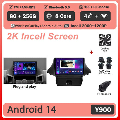 Android 14 2K Screen For Chevrolet Orlando 2010 - 2018 Car Radio Multimedia Video Player Navigation GPS No 2din Head Unit