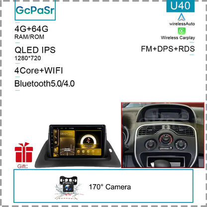 Car Radio Android For Renault kangoo 2008 2009 2010 2011 2012 2013 2014 2015 - 2018 Multimedia Player GPS Carplay Android Auto