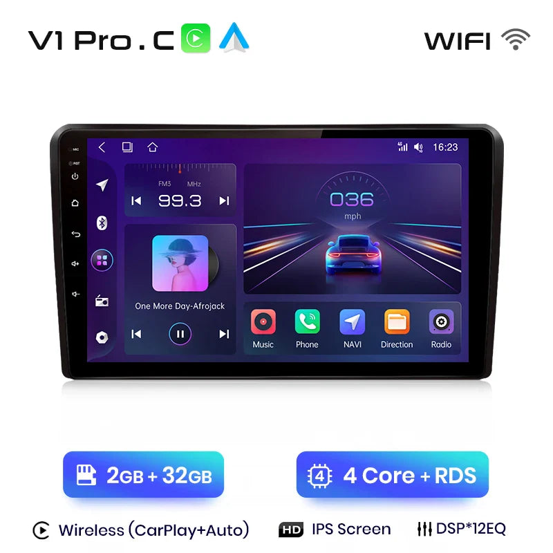 Junsun Car Stereo For Dodge RAM 1500 2013-2019 Intelligent System Wireless Carplay Android Auto GPS Navigation WiFi 4G DSP SWC