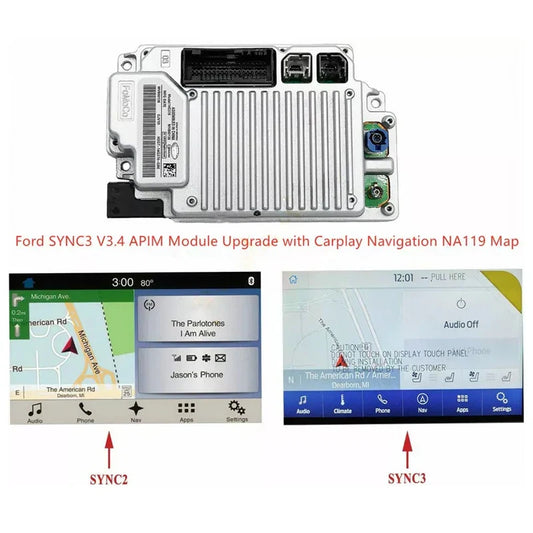 Sync 3 V3.4 APIM Module with Navigation Carplay Upgrade MAP Cable Wire Harness Cable Connector For Ford Lincoln Focus Mk2 F150