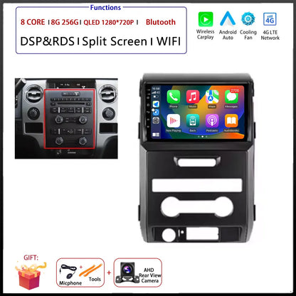 For Ford F150 P415 Raptor 2008 - 2014 Car FM/AM DSP 4G Android OS Carplay Auto WIFI  Radio Stereo Multimedia Player 2din BT 5.0