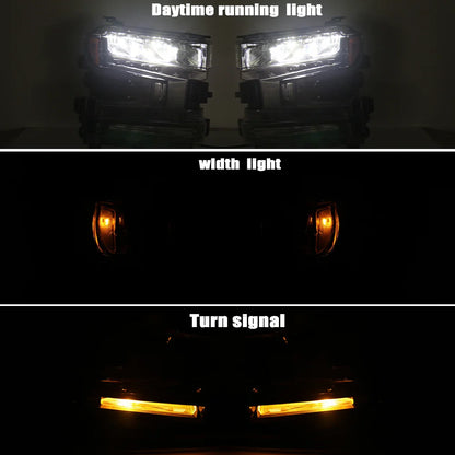 1X Car LED headlight Assembly For Chevrolet Silverado 1500 2019 2020 2021 with Halogen Turn Signal lights LED HEADLIGHTS DRL