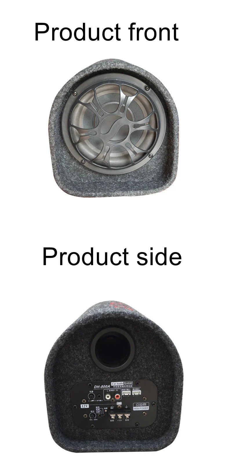 Tunnel type car side audio speakers 6 inch 12v car with edge subwoofer speaker