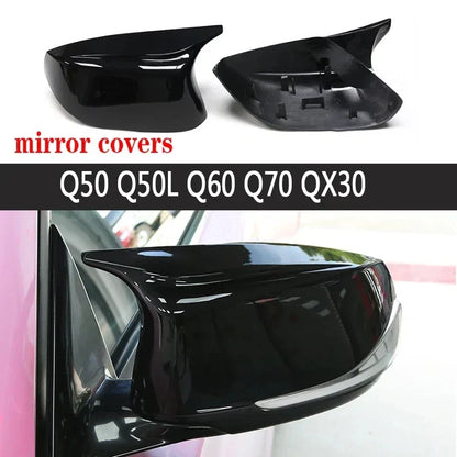 For Infiniti Q50 Q60 Q70 QX30 QX50 QX60 Shells Rearview Cap Carbon fiber rear view mirror case cover Car Accessories body kit