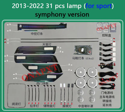 For Range Rover Vogue Sport 2013-2022 Decorative Ambient Light Speaker Cover Car Dashboard Door Atmosphere Lamp Led Strip