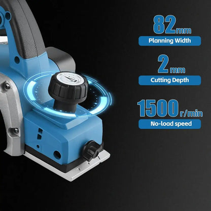 Cordless Hand Planer Brushless Wood Planer 3-1/4" Compatible with Makita Battery 20000RPM Electric woodworking tool Ergonomic power tools
