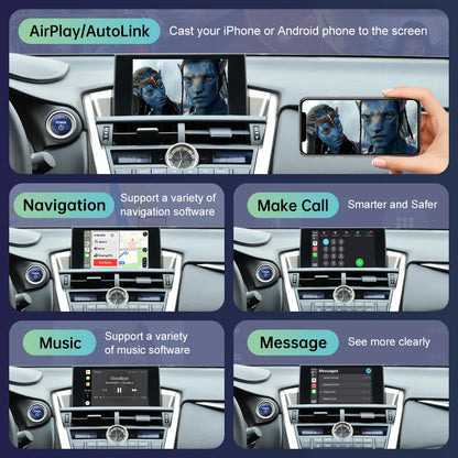 Wireless CarPlay for Lexus NX RX IS ES GS RC CT LS LX LC UX 2014-2020 Android Auto Mirror Link AirPlay GPS Car Play Functions
