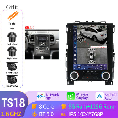 9.7″Android 14 For Renault Koleos Megane 4 Samsung SM6 Talisman 2017-2019 Wireless Apple BT Carplay Car Radio Multimedia