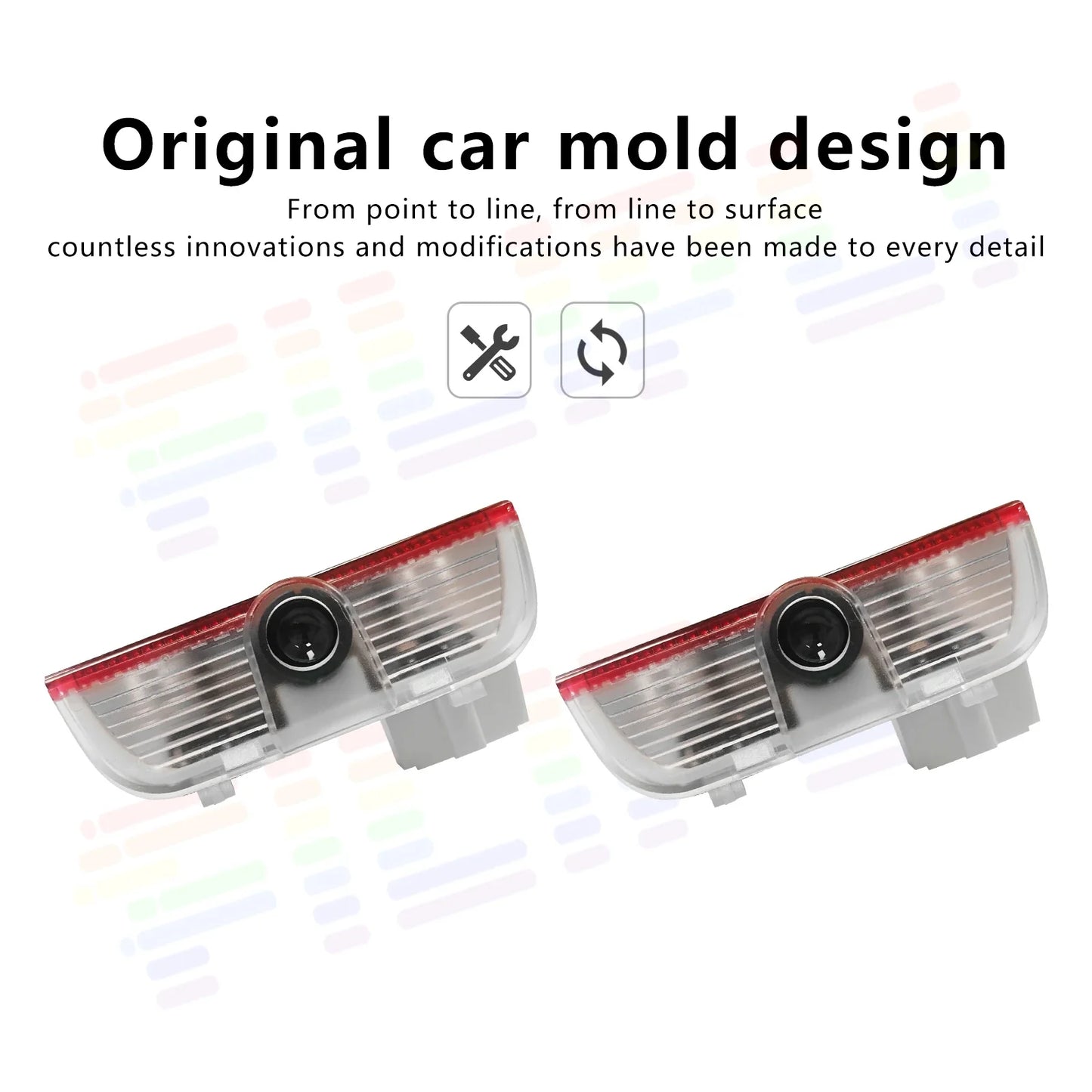 Car Emblem Projector Lights Door Welcome Lamps For Volkswagen For Magotan For Passat Variant  For Golf For Sagitar For Passat