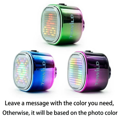 TOWILD TL08 Intelligent Expression Taillight 140 Led Braking Sensor Bluetooth Bike Rear Light Customizable Bicycle Taillights
