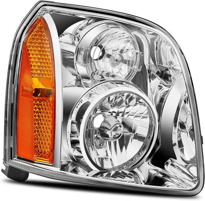 GMC Yukon LED Headlight Assembly Upgrade Kit Amber Bulb Clear Lens for 2007-2014 Models Car Light Accessories