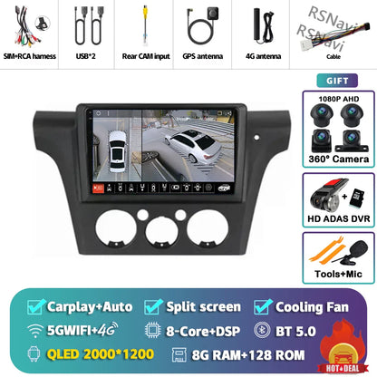 Android 14 Carplay Auto Car Radio Multimedia Player For Mitsubishi Airtrek Outlander 2001-2005 2din Autoradio Stereo Head Unit