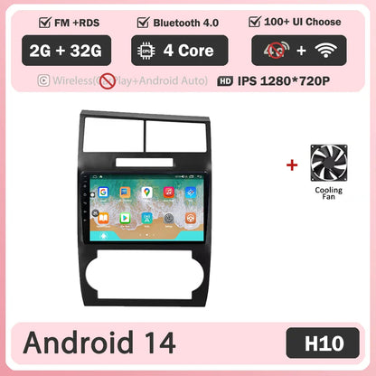 Android 14 For Dodge Charger LX 2005 - 2010 For Dodge Magnum 2 2003 - 2007 Car Radio Multimedia Video Player Navigation stereo