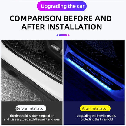 For SEAT Leon Ibiza FR 2 Ateca Arona Exeo Arosa Tarraco Car Wireless LED Welcome Pedal Threshold Light passage Atmosphere lamp