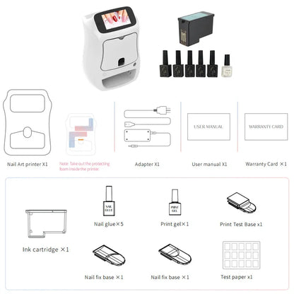 3D Nail Art Printer Machine Creative Drying Integrated Printing Printers Fully Automatic Intelligent Painted Manicure For Salons