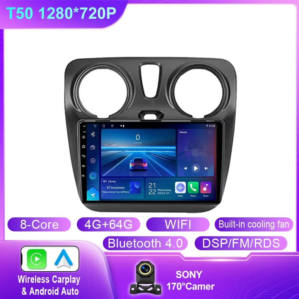 Car Radio For Renault Lodgy Dacia Dokker 2012 - 2020 Autoradio 4G WIFI GPS Car Video Multimedia Automotive Carplay Android Auto