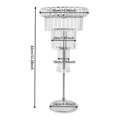 4-Tier Wedding Flower Stand - Flower Stand with Acrylic Pendants for Wedding Party Centerpieces Decor