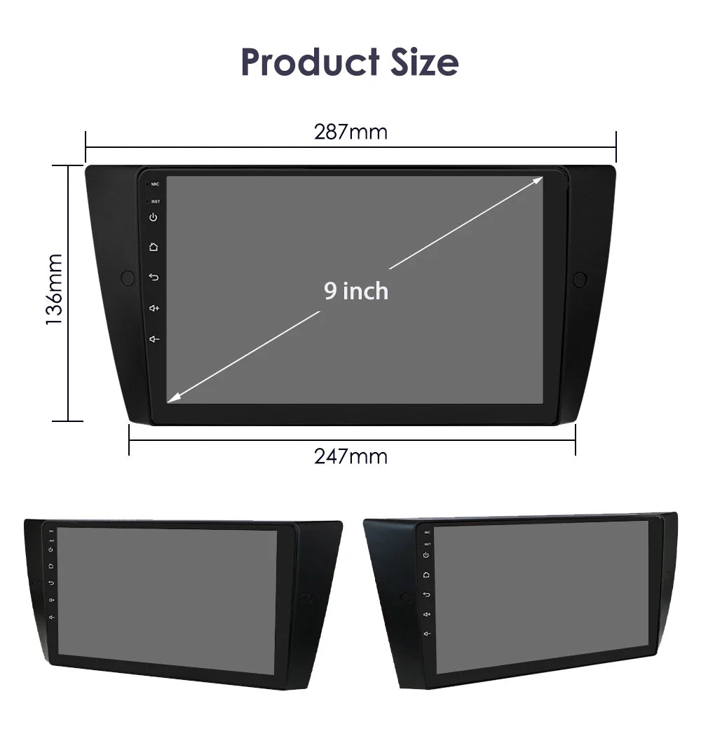 Hizpo Car Radio For BMW 3 Series E90 E91 E92 E93 2006-2012 Stereo Multimedia Wireless CarPlay Android Auto No 2 din 2din DVD RDS