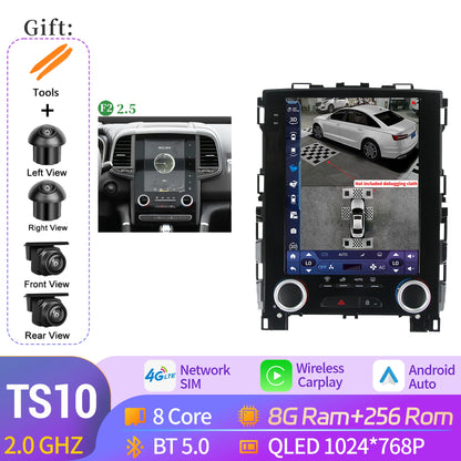 9.7″Android 14 For Renault Koleos Megane 4 Samsung SM6 Talisman 2017-2019 Wireless Apple BT Carplay Car Radio Multimedia