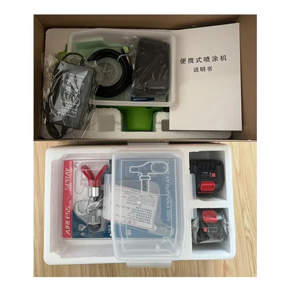 1.7L Airless Paint Sprayer back strap Machine Portable Electric Spray Gun Household High Power Paint  Airbrush Lithium Battery power tools