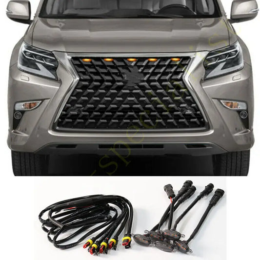 Fit For Lexus GX460 2020-2021 Grille LED Light Raptor Style Grill Cover 5P