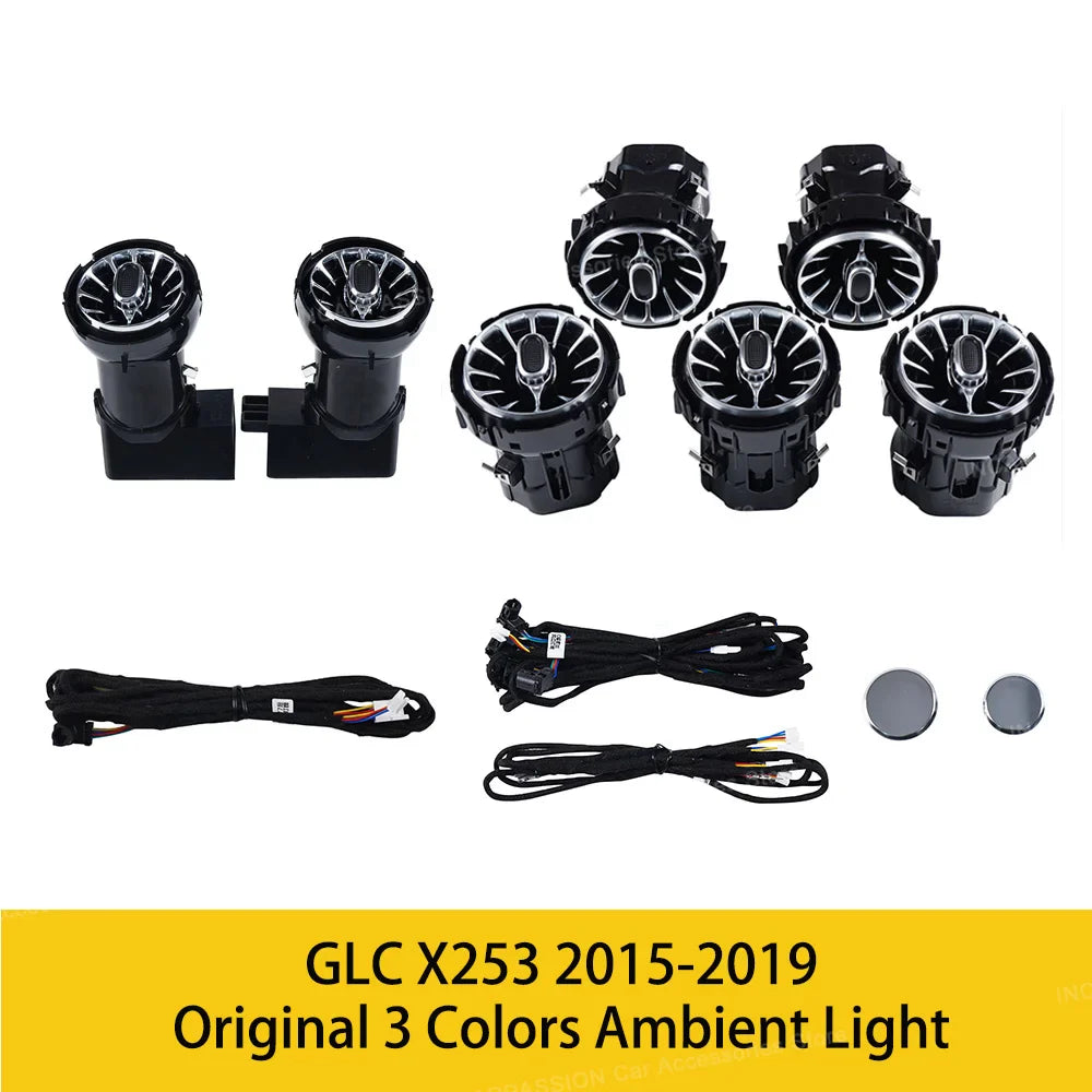 Upgrade LED Turbine Nozzle Ambient Light for Mercedes Benz W213/W205/X253/W222/W223/W206 C/E/GLC/S-Class Air Vents
