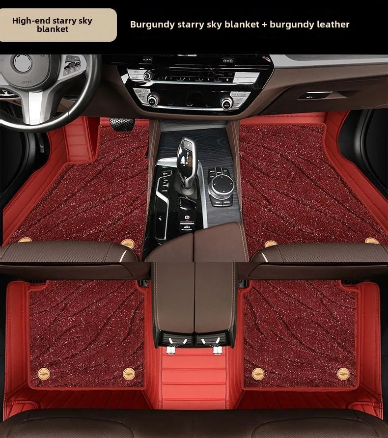 Customized car specific foot mats, double layered carpets for all models, new starry sky carpet accessories