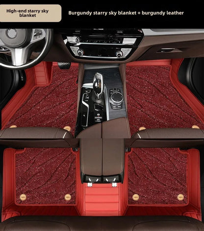 Customized car specific foot mats, double layered carpets for all models, new starry sky carpet accessories