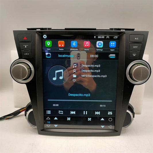 Vertical Screen Android 13 For Toyota Highlander Kluger 2009 - 2013 Car Player Stereo Radio DSP Head Unit GPS Navigation Carplay