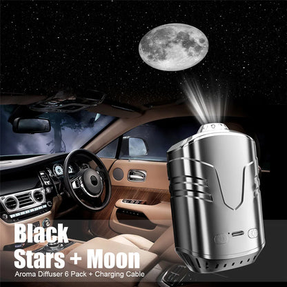 Car Air Freshener Starry Sky Top With Multi-Function Aromatherapy LED Ambient Light Essential Freshener Diffuser Accessories