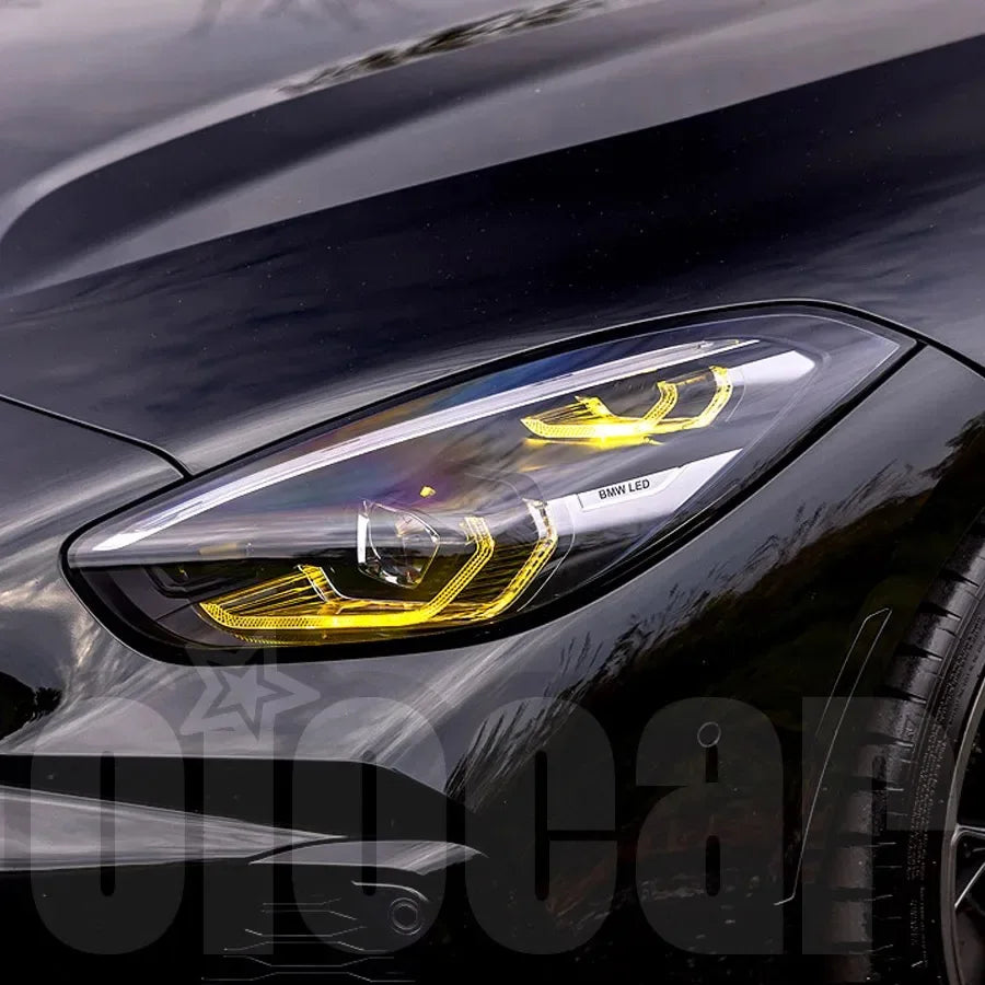 CSL Style Lemon Yellow DRL Daytime Running Light LED Chips For BMX Z4 G29 2019-2023 Fashion Headlight Angel Eyes Daylight Yellow