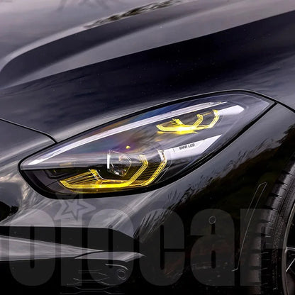 CSL Style Lemon Yellow DRL Daytime Running Light LED Chips For BMX Z4 G29 2019-2023 Fashion Headlight Angel Eyes Daylight Yellow
