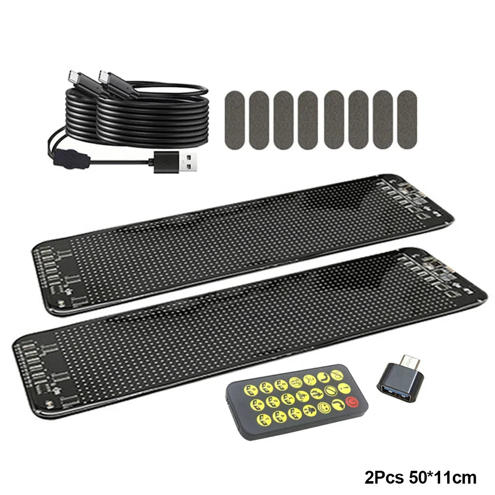 1/2PCS Demon Eyes Car Soft Screen LED Pixel Panel Light DIY Programmable Flexible Decoraive Light For Car Truck Board Windshield
