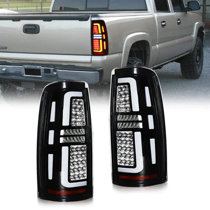 Car LED Rear Taillights for 99-06 Chevy Silverado 1500/2500 01-06 Silverado 1500HD/2500HD/3500 99-02 GMC Sierra 1500 2500 3500