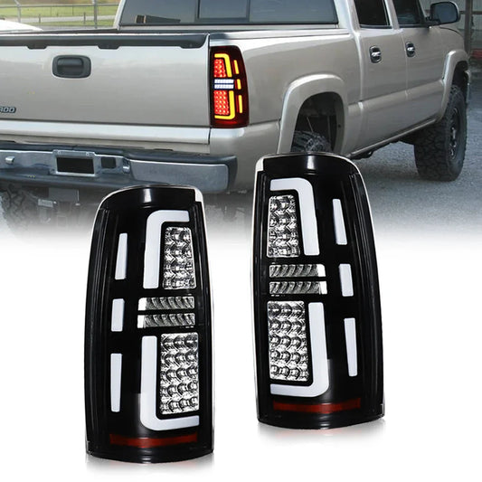 Car LED Rear Taillights for 99-06 Chevy Silverado 1500/2500 01-06 Silverado 1500HD/2500HD/3500 99-02 GMC Sierra 1500 2500 3500