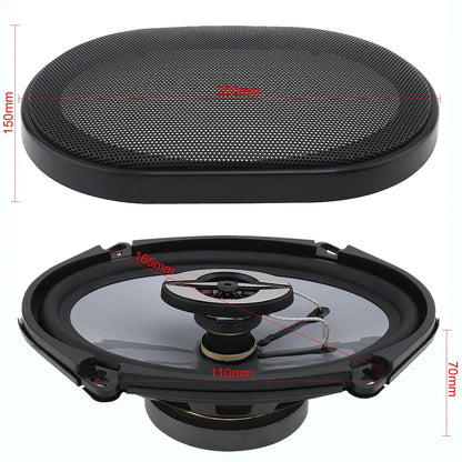 2 Pcs 5x7 Inch 380W Car HiFi Coaxial Speaker Vehicle Door Auto Audio Music Stereo Suoofer Full Range Frequency Speakers