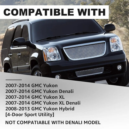 GMC Yukon LED Headlight Assembly Upgrade Kit Amber Bulb Clear Lens for 2007-2014 Models Car Light Accessories