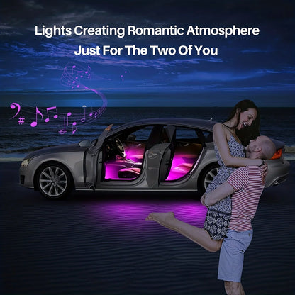 For Toyota Crown Car Interior Mood Ambient Light RGB 64-Color LED Smart Remote Control Atmosphere Lamp Energy Saving Kit