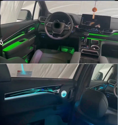 Car Ambient Light Fit for Toyota Sienna 2021-2024 Active Flow Led Car Rear Door Outline Light Lamp 64 Colors Ambient Light