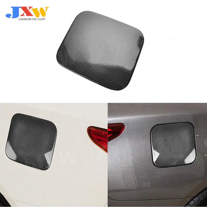 Carbon Fiber Outside Oil Filler Door Fuel Tank Cap Cover Decoration Parts for Infiniti Q50 2016-2022 Car Fuel Tank Cover Trims