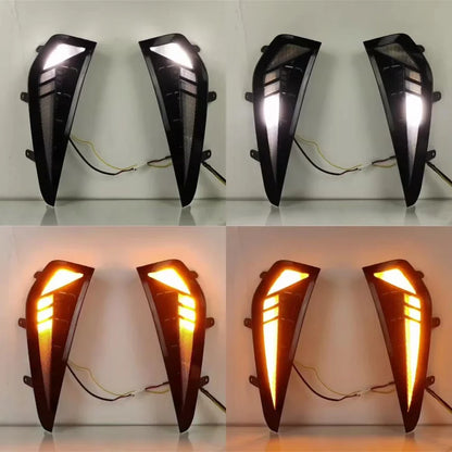 For Dodge Ram 1500 TRX 2021 2022 2023 2024 Car LED Fender Side Daytime Running Light DRL With Dynamic Yellow Turn Signal