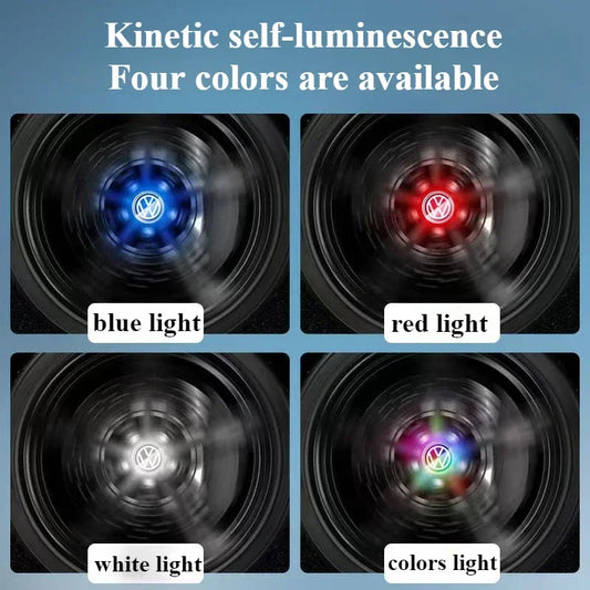 For Volkswagen wheel hub LED light caps floating luminous wheel hub covers suitable for Golf 4/6/7 Touran Passat Tiguan Polo